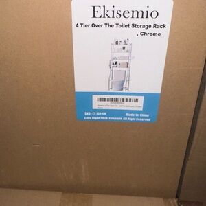 Chrome 4-Tier Over-The-Toilet Storage Rack